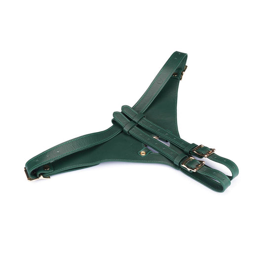 Mossy Chic Leather Strap on Harness