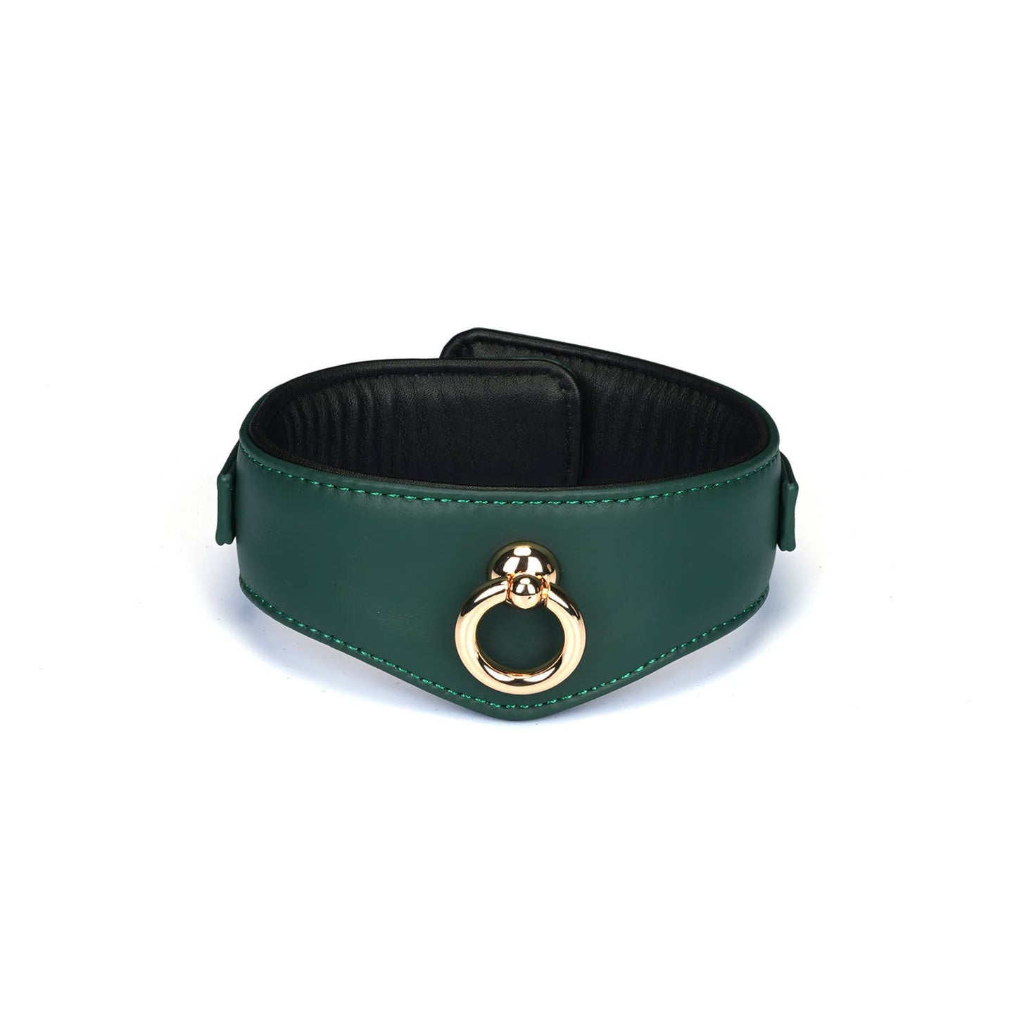 Mossy Chic Leather Bondage Collar with Leash