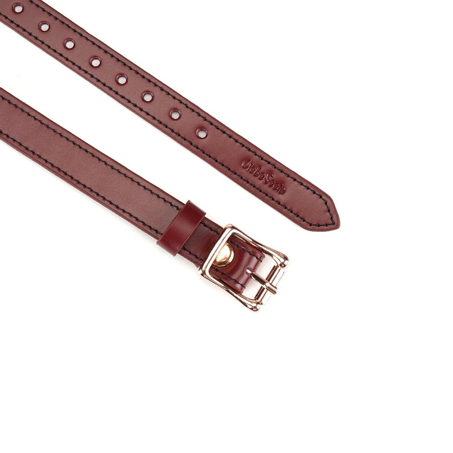 Wine Red Leather Blindfold