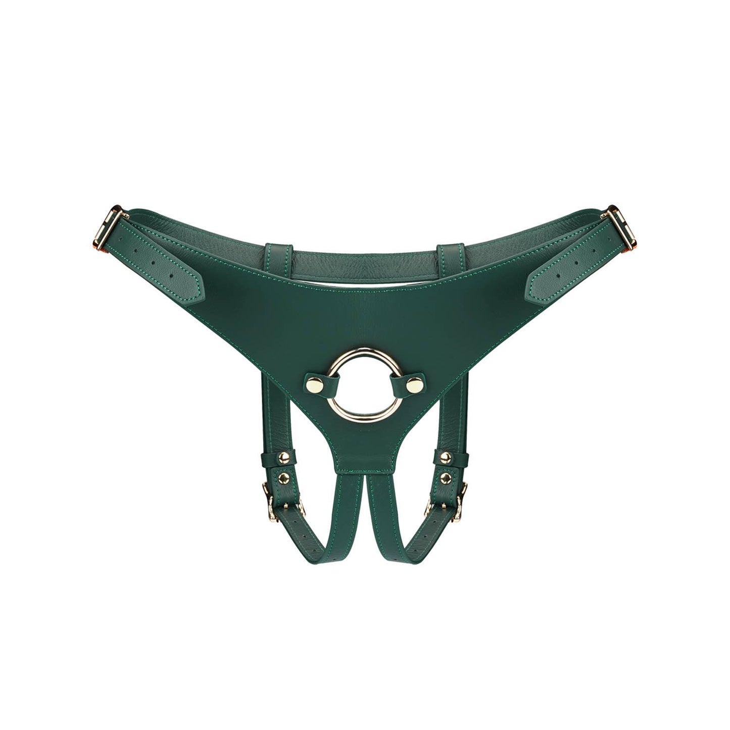 Mossy Chic Leather Strap on Harness