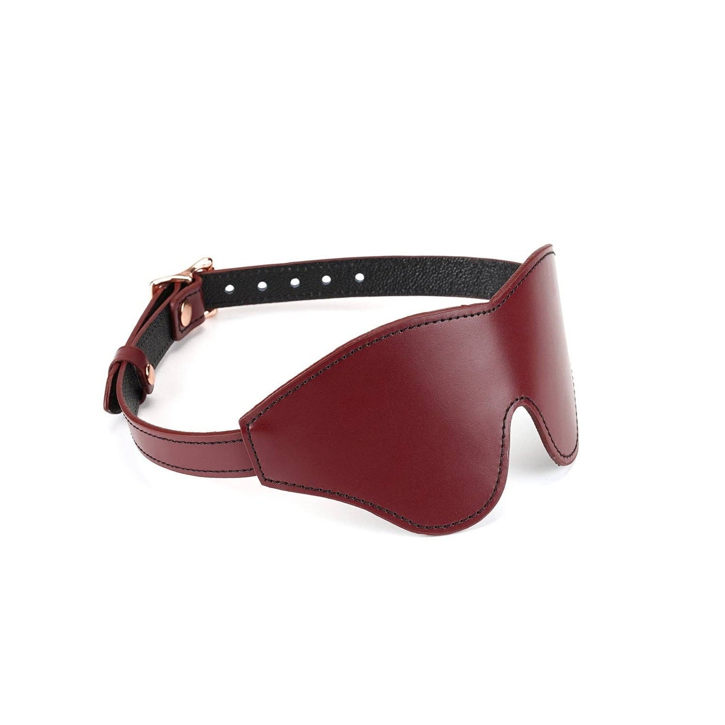 Wine Red Leather Blindfold