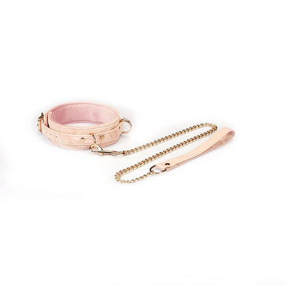 Boudoir Amor Vegan Collar with Leash Pink