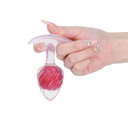 Icecream-shaped Crystal Anal Plug - Red