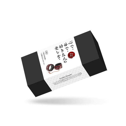 Wine Red -Leather Anklecuffs with Rose Gold Hardware