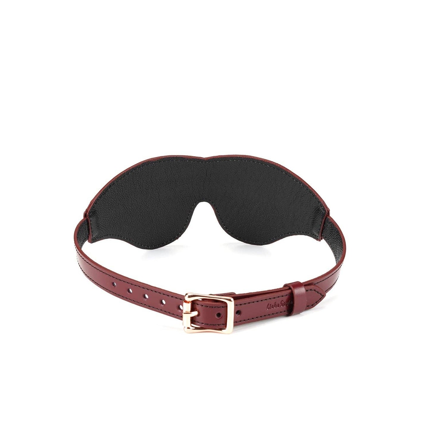 Wine Red Leather Blindfold