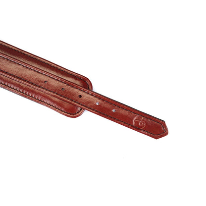 Wine Red Leather Handcuffs